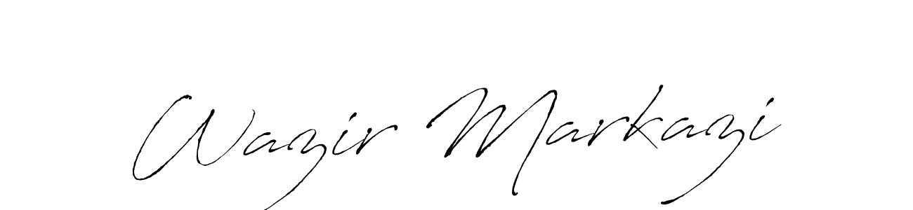 Use a signature maker to create a handwritten signature online. With this signature software, you can design (Antro_Vectra) your own signature for name Wazir Markazi. Wazir Markazi signature style 6 images and pictures png