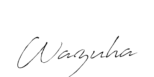 How to make Wazuha name signature. Use Antro_Vectra style for creating short signs online. This is the latest handwritten sign. Wazuha signature style 6 images and pictures png