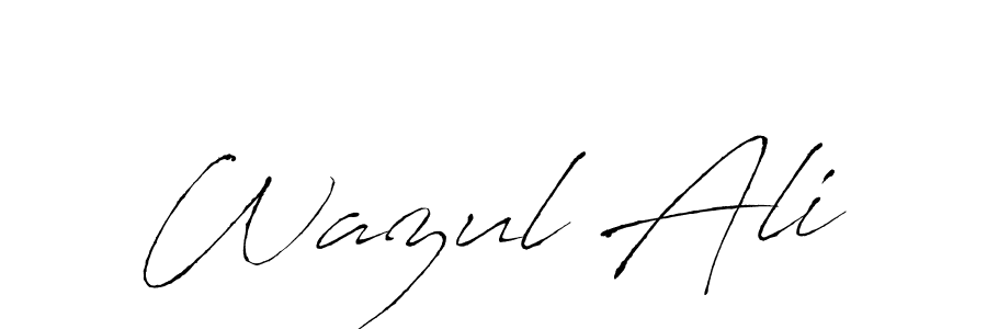 Make a beautiful signature design for name Wazul Ali. With this signature (Antro_Vectra) style, you can create a handwritten signature for free. Wazul Ali signature style 6 images and pictures png