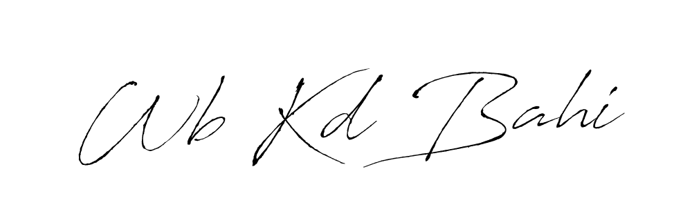 How to make Wb Kd Bahi name signature. Use Antro_Vectra style for creating short signs online. This is the latest handwritten sign. Wb Kd Bahi signature style 6 images and pictures png