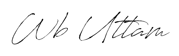 An effortless, minimalist signature concept for Wb Uttam using Antro_Vectra design. Clean lines that look great on any document. Wb Uttam signature style 6 images and pictures png