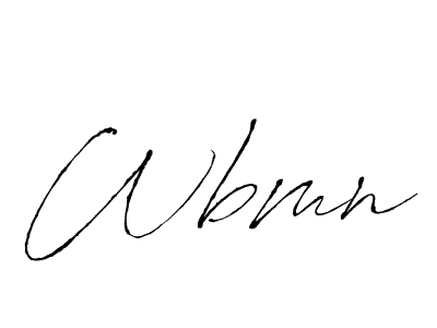 Make a beautiful signature design for name Wbmn. With this signature (Antro_Vectra) style, you can create a handwritten signature for free. Wbmn signature style 6 images and pictures png