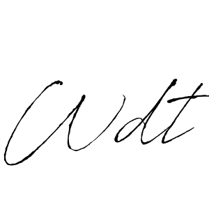 Also we have Wdt name is the best signature style. Create professional handwritten signature collection using Antro_Vectra autograph style. Wdt signature style 6 images and pictures png