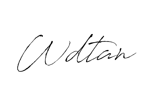 You should practise on your own different ways (Antro_Vectra) to write your name (Wdtan) in signature. don't let someone else do it for you. Wdtan signature style 6 images and pictures png