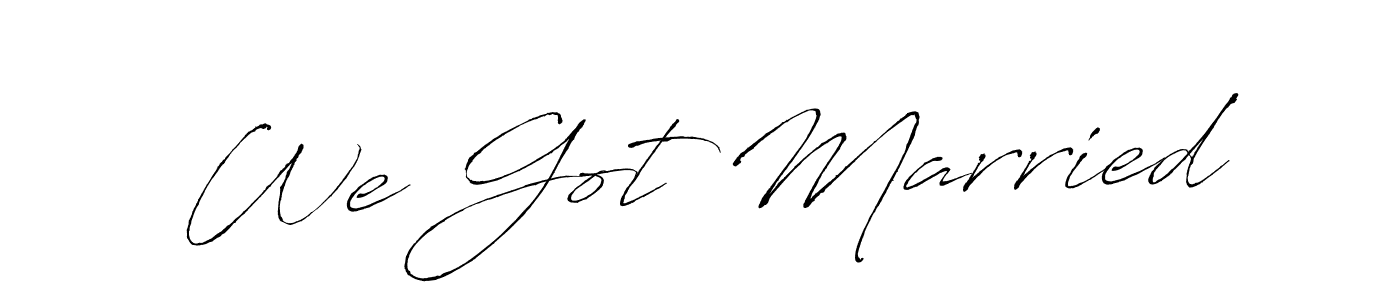 It looks lik you need a new signature style for name We Got Married. Design unique handwritten (Antro_Vectra) signature with our free signature maker in just a few clicks. We Got Married signature style 6 images and pictures png