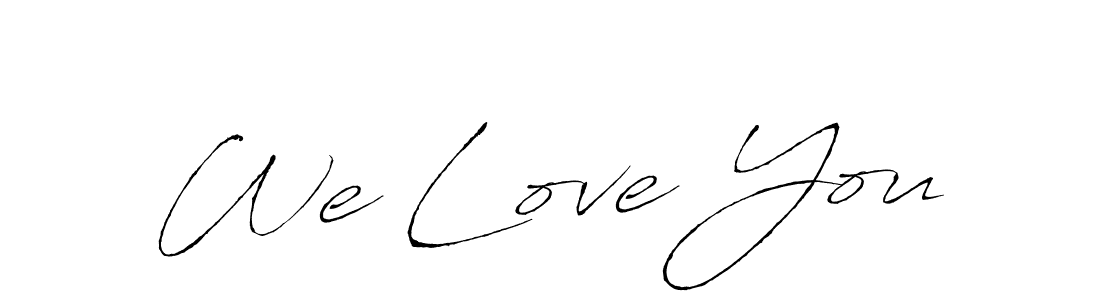 The best way (Antro_Vectra) to make a short signature is to pick only two or three words in your name. The name We Love You include a total of six letters. For converting this name. We Love You signature style 6 images and pictures png