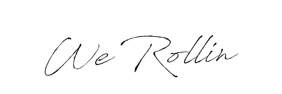 You can use this online signature creator to create a handwritten signature for the name We Rollin. This is the best online autograph maker. We Rollin signature style 6 images and pictures png
