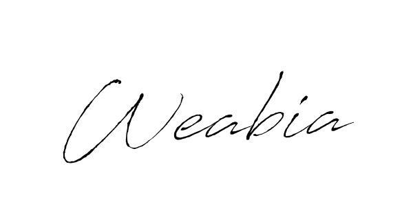 Make a beautiful signature design for name Weabia. With this signature (Antro_Vectra) style, you can create a handwritten signature for free. Weabia signature style 6 images and pictures png