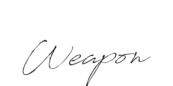 Use a signature maker to create a handwritten signature online. With this signature software, you can design (Antro_Vectra) your own signature for name Weapon. Weapon signature style 6 images and pictures png