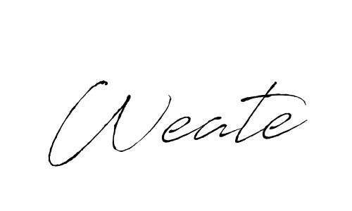 Use a signature maker to create a handwritten signature online. With this signature software, you can design (Antro_Vectra) your own signature for name Weate. Weate signature style 6 images and pictures png