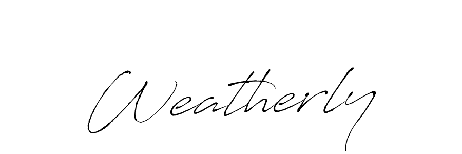 Design your own signature with our free online signature maker. With this signature software, you can create a handwritten (Antro_Vectra) signature for name Weatherly. Weatherly signature style 6 images and pictures png