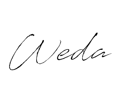 Weda stylish signature style. Best Handwritten Sign (Antro_Vectra) for my name. Handwritten Signature Collection Ideas for my name Weda. Weda signature style 6 images and pictures png