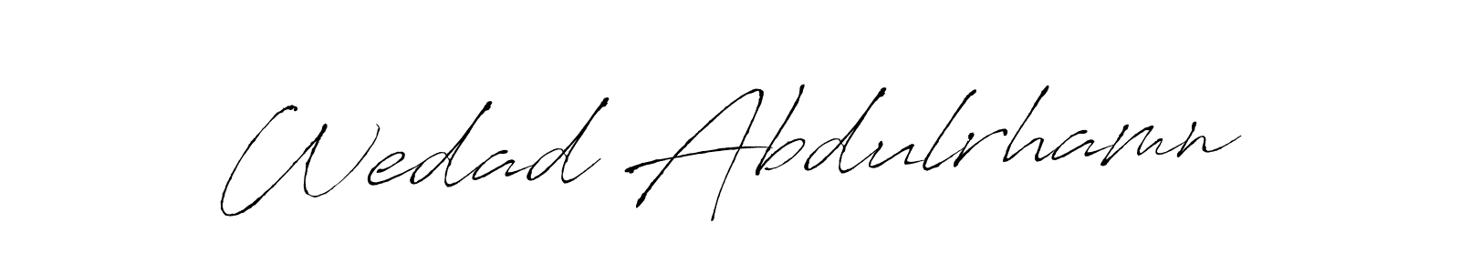 How to make Wedad Abdulrhamn name signature. Use Antro_Vectra style for creating short signs online. This is the latest handwritten sign. Wedad Abdulrhamn signature style 6 images and pictures png