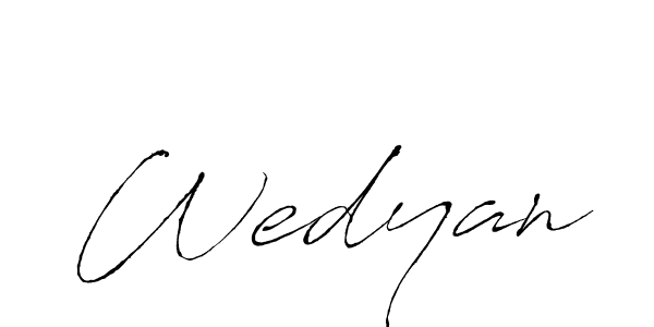 The best way (Antro_Vectra) to make a short signature is to pick only two or three words in your name. The name Wedyan include a total of six letters. For converting this name. Wedyan signature style 6 images and pictures png