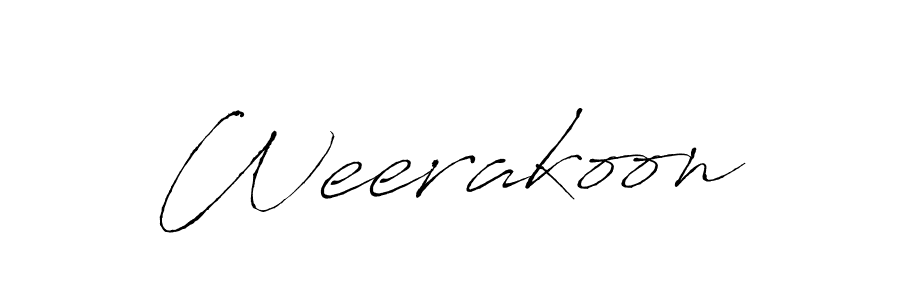 Design your own signature with our free online signature maker. With this signature software, you can create a handwritten (Antro_Vectra) signature for name Weerakoon. Weerakoon signature style 6 images and pictures png