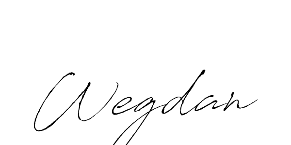Wegdan stylish signature style. Best Handwritten Sign (Antro_Vectra) for my name. Handwritten Signature Collection Ideas for my name Wegdan. Wegdan signature style 6 images and pictures png