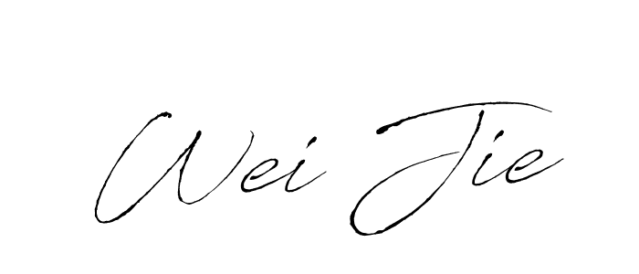 How to make Wei Jie signature? Antro_Vectra is a professional autograph style. Create handwritten signature for Wei Jie name. Wei Jie signature style 6 images and pictures png