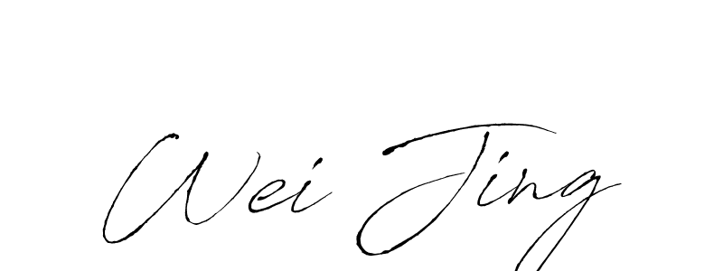 How to make Wei Jing name signature. Use Antro_Vectra style for creating short signs online. This is the latest handwritten sign. Wei Jing signature style 6 images and pictures png