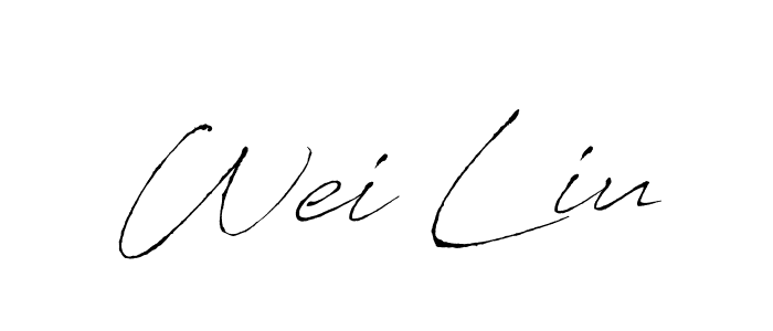 Use a signature maker to create a handwritten signature online. With this signature software, you can design (Antro_Vectra) your own signature for name Wei Liu. Wei Liu signature style 6 images and pictures png