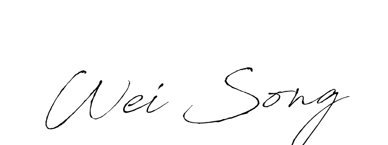 if you are searching for the best signature style for your name Wei Song. so please give up your signature search. here we have designed multiple signature styles  using Antro_Vectra. Wei Song signature style 6 images and pictures png