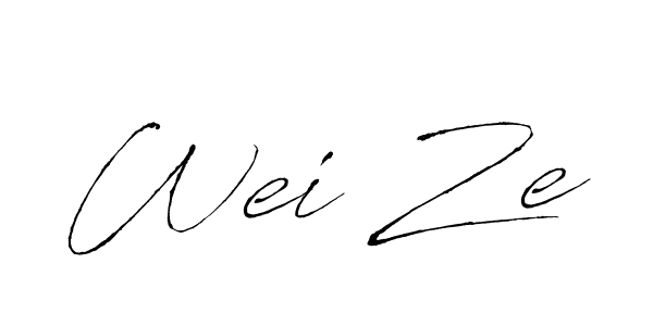 Make a beautiful signature design for name Wei Ze. With this signature (Antro_Vectra) style, you can create a handwritten signature for free. Wei Ze signature style 6 images and pictures png