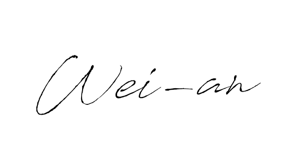 Use a signature maker to create a handwritten signature online. With this signature software, you can design (Antro_Vectra) your own signature for name Wei-an. Wei-an signature style 6 images and pictures png
