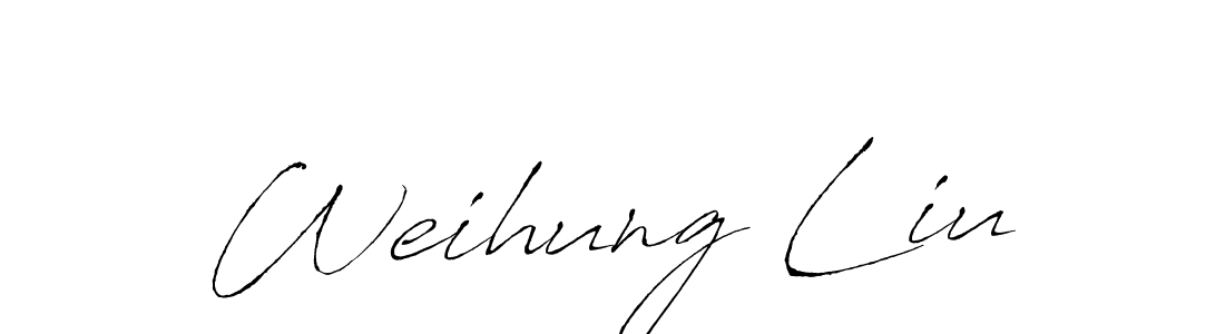 You should practise on your own different ways (Antro_Vectra) to write your name (Weihung Liu) in signature. don't let someone else do it for you. Weihung Liu signature style 6 images and pictures png