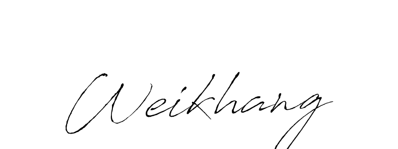 How to make Weikhang signature? Antro_Vectra is a professional autograph style. Create handwritten signature for Weikhang name. Weikhang signature style 6 images and pictures png