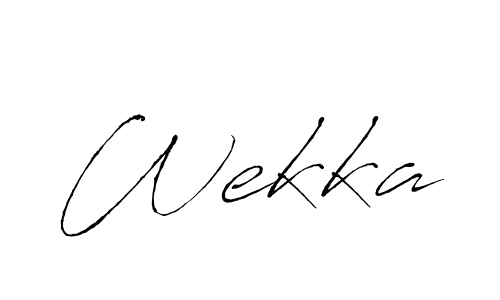 Design your own signature with our free online signature maker. With this signature software, you can create a handwritten (Antro_Vectra) signature for name Wekka. Wekka signature style 6 images and pictures png