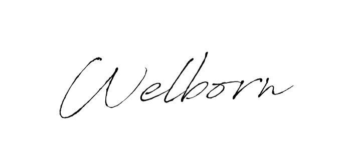 How to make Welborn name signature. Use Antro_Vectra style for creating short signs online. This is the latest handwritten sign. Welborn signature style 6 images and pictures png