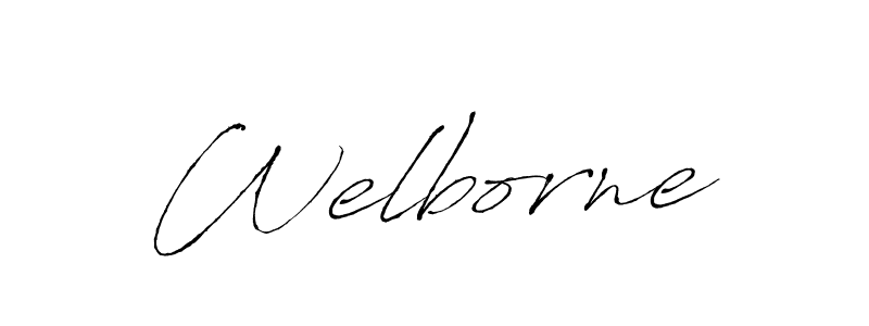 Create a beautiful signature design for name Welborne. With this signature (Antro_Vectra) fonts, you can make a handwritten signature for free. Welborne signature style 6 images and pictures png