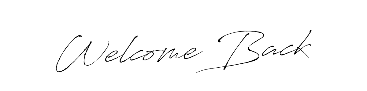 The best way (Antro_Vectra) to make a short signature is to pick only two or three words in your name. The name Welcome Back include a total of six letters. For converting this name. Welcome Back signature style 6 images and pictures png