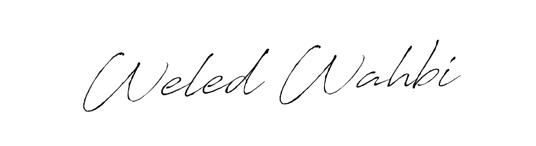 Make a beautiful signature design for name Weled Wahbi. With this signature (Antro_Vectra) style, you can create a handwritten signature for free. Weled Wahbi signature style 6 images and pictures png