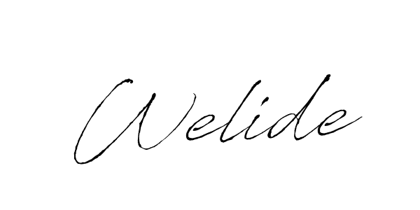 You can use this online signature creator to create a handwritten signature for the name Welide. This is the best online autograph maker. Welide signature style 6 images and pictures png