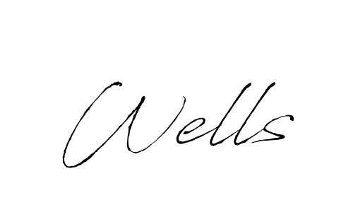 Use a signature maker to create a handwritten signature online. With this signature software, you can design (Antro_Vectra) your own signature for name Wells. Wells signature style 6 images and pictures png