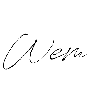 Also You can easily find your signature by using the search form. We will create Wem name handwritten signature images for you free of cost using Antro_Vectra sign style. Wem signature style 6 images and pictures png