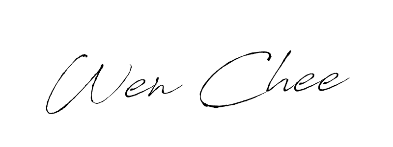 Antro_Vectra is a professional signature style that is perfect for those who want to add a touch of class to their signature. It is also a great choice for those who want to make their signature more unique. Get Wen Chee name to fancy signature for free. Wen Chee signature style 6 images and pictures png