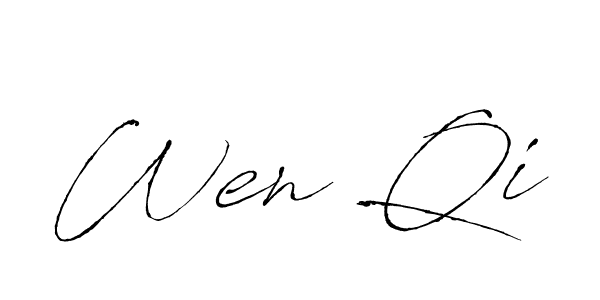 You should practise on your own different ways (Antro_Vectra) to write your name (Wen Qi) in signature. don't let someone else do it for you. Wen Qi signature style 6 images and pictures png