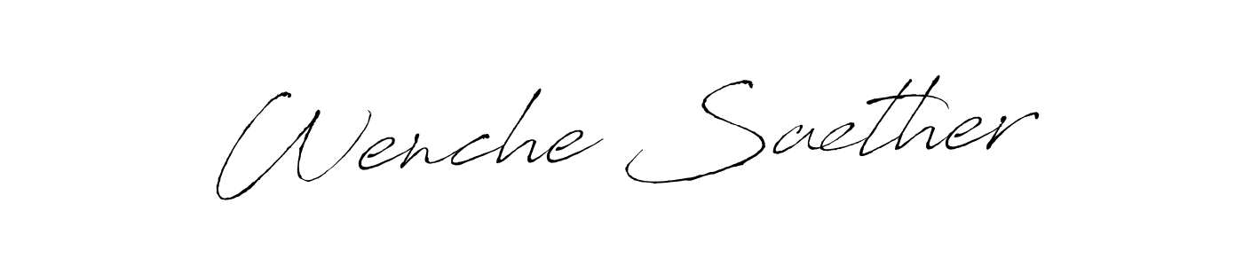 Use a signature maker to create a handwritten signature online. With this signature software, you can design (Antro_Vectra) your own signature for name Wenche Sæther. Wenche Sæther signature style 6 images and pictures png