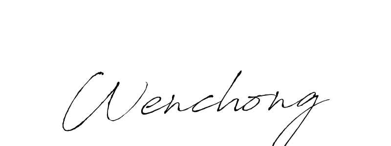 Use a signature maker to create a handwritten signature online. With this signature software, you can design (Antro_Vectra) your own signature for name Wenchong. Wenchong signature style 6 images and pictures png