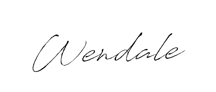 Design your own signature with our free online signature maker. With this signature software, you can create a handwritten (Antro_Vectra) signature for name Wendale. Wendale signature style 6 images and pictures png