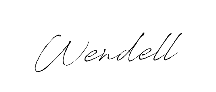 Create a beautiful signature design for name Wendell. With this signature (Antro_Vectra) fonts, you can make a handwritten signature for free. Wendell signature style 6 images and pictures png