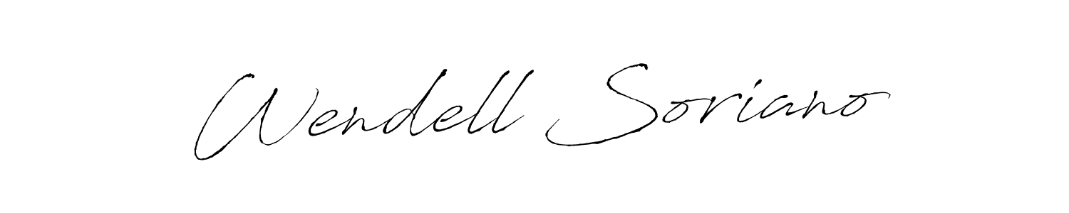 It looks lik you need a new signature style for name Wendell Soriano. Design unique handwritten (Antro_Vectra) signature with our free signature maker in just a few clicks. Wendell Soriano signature style 6 images and pictures png