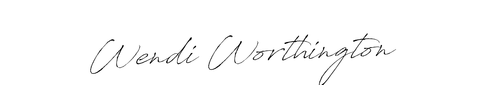 How to make Wendi Worthington name signature. Use Antro_Vectra style for creating short signs online. This is the latest handwritten sign. Wendi Worthington signature style 6 images and pictures png