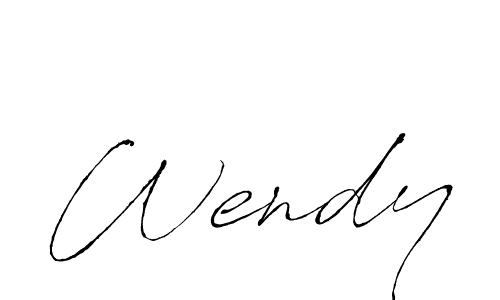 Design your own signature with our free online signature maker. With this signature software, you can create a handwritten (Antro_Vectra) signature for name Wendy. Wendy signature style 6 images and pictures png