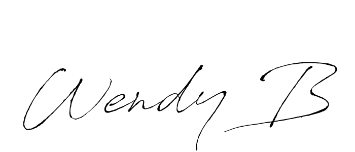 You should practise on your own different ways (Antro_Vectra) to write your name (Wendy B) in signature. don't let someone else do it for you. Wendy B signature style 6 images and pictures png