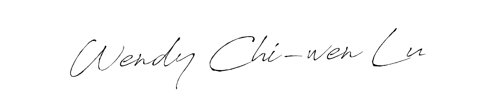 You should practise on your own different ways (Antro_Vectra) to write your name (Wendy Chi-wen Lu) in signature. don't let someone else do it for you. Wendy Chi-wen Lu signature style 6 images and pictures png