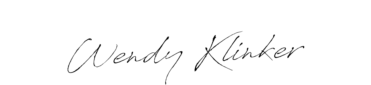How to make Wendy Klinker name signature. Use Antro_Vectra style for creating short signs online. This is the latest handwritten sign. Wendy Klinker signature style 6 images and pictures png