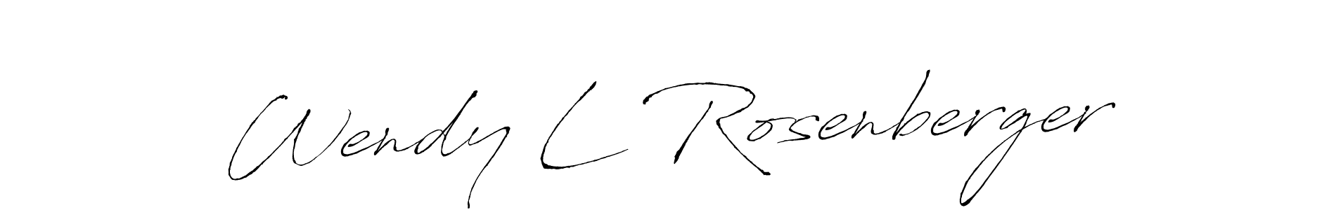 Design your own signature with our free online signature maker. With this signature software, you can create a handwritten (Antro_Vectra) signature for name Wendy L Rosenberger. Wendy L Rosenberger signature style 6 images and pictures png