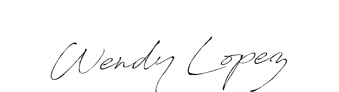 Use a signature maker to create a handwritten signature online. With this signature software, you can design (Antro_Vectra) your own signature for name Wendy Lopez. Wendy Lopez signature style 6 images and pictures png